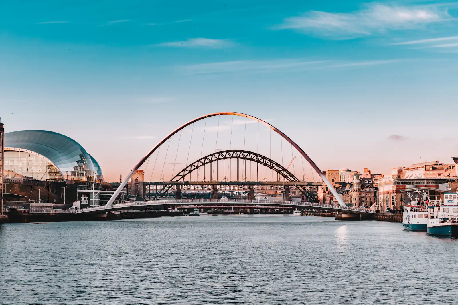 Areas we cover in Newcastle upon Tyne Newcastle Quayside with the Tyne Bridge and the Millennium Bridge, Newcastle upon Tyne