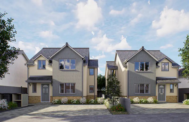 Windows and doors in Ponteland Detached family houses on a quiet suburban street, illustrating windows and doors for homes in Ponteland